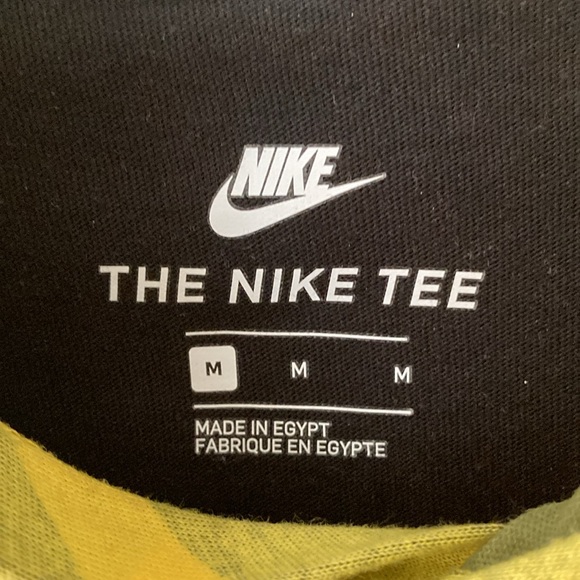 NIKE Hooded T Shirt The Nike Tee Size M Black Blue Yellow Red White Green - Picture 4 of 12